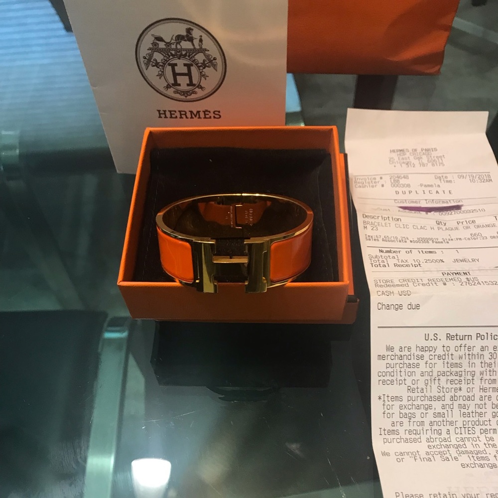 Hermès click clac bracelet